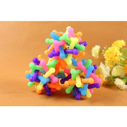 Pet toy,The cat and dog toy,Wear resistant to bite,train,Meteor woven ball,Small wave color ball,6.5cm