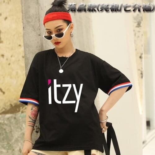 Kpop ITZY Harajuku Womens Top letters Print TShirt Korean Harajuku Cute Loose tees Summer New Fashion Vintage ladies T Shirts