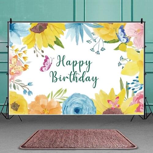 Beautiful Flowers Bright Life Background Portrait Photography Birthday Party Photozone Decor Backdrops Photocall Studio