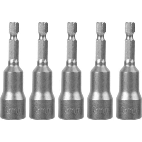 5pcs Magnetic Hex Socket Tool Steel Electric Screwdriver Magnetic Drill Bit Adapter 13mm Hand tools