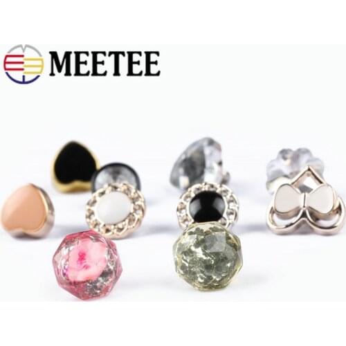 Meetee 50pcs 10mm-15mm Plastic Shirt Buttons Cufflinks DIY Bag Coat Clothing Craft Sewing Decoration Accessories Buckles BD324