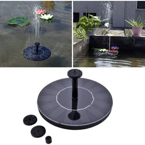 Mini Solar Powered Fountain Garden Pool Pond Solar Panel Floating Fountain Garden Decoration Water Fountain Seeds Macrame Garden