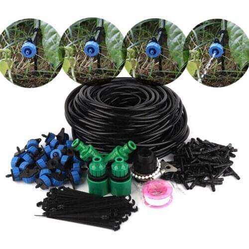 5m~50m Dripper Irrigation Kits Blue Dripper Emitter with Y-Type Connector 4/7mm Hose Holder Garden Watering System