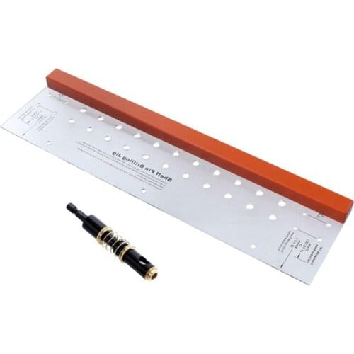 Dowel Jig Shelf Pin Drilling Furniture Cabinet Door Hole Drill Guide Tool Drilling Jig With Drill Bit