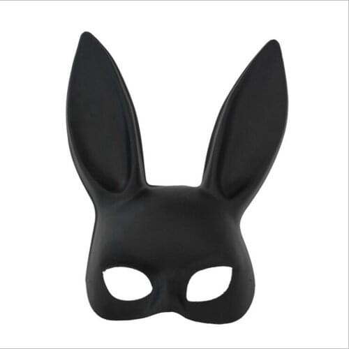 New Women Girl Sexy Rabbit Ears Mask Cute Bunny Long Ears Bondage Mask Halloween Masquerade Party Cosplay Mask