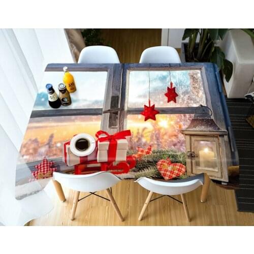 New arrival 2018 kitchen Tablecloth 3D printed Table Cover Dining Customizable Table Cloth Home Decoration Pillowcase