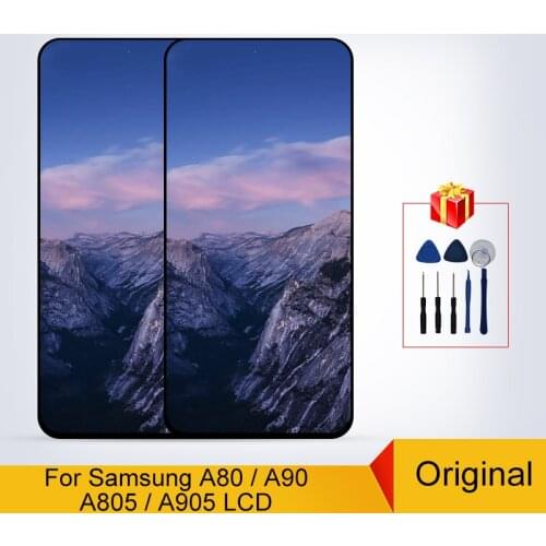 A80 LCD Original For Samsung Galaxy A80 A90 LCD SM-A805 A805 A805F Display LCD Touch Screen Digitizer Assembly A905 Display