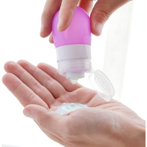 1pc 38ml 80ml Portable Silicone Refillable Bottle Empty Travel Packing Press For Lotion Shampoo Cosmetic Squeeze Containers