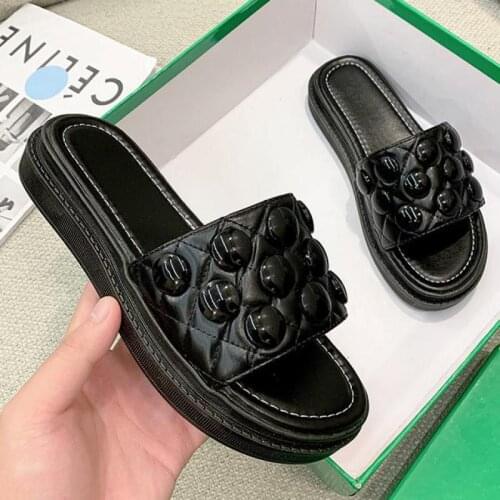 Rubber Slippers Shoes Slides Fashion Platform Women Summer Luxury 2021 Wave Indoor Ytmtloy Wedges House Ladies Sandals