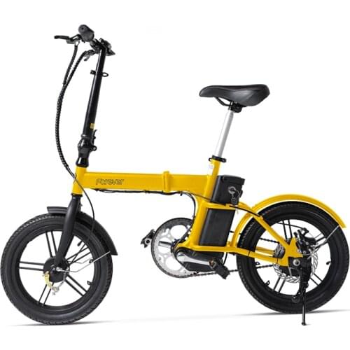 Mini Folding Electric Bicycle Two Wheels Electric Bicycle 36V 350W Range 60KM White/Black/Yellow Foldable Electric Scooter Ebike
