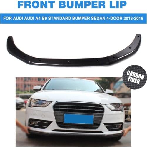 Carbon Fiber Front Bumper Lip Chin Spoiler for Audi A4 B9 Standard Bumper Sedan 4-Door 2013-2016 Car Styling