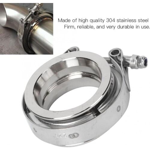 Stainless Steel V-Band Clamp with Flange for Auto Exhaust Pipe 51mm 57mm 63mm accesorios automovil