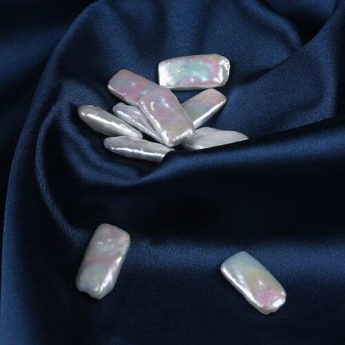 High Quality White Freshwater Pearl Rectangle Shape Bead DIY Necklace Bracelet Earring