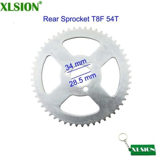 XLSION Rear Chain Sprocket For 47cc 49cc Engine Pocket Bike Mini Quad ATV T8F 54 Teeth 29mm