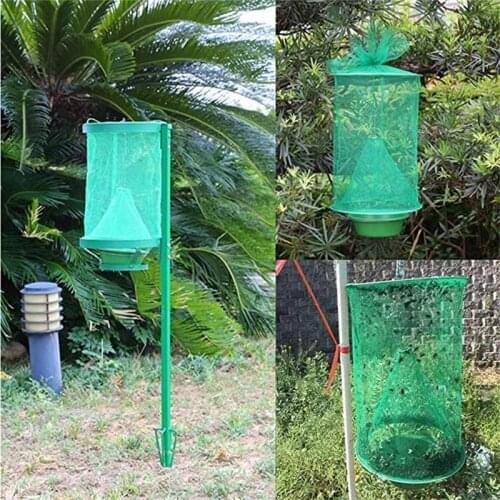 Green Net Catcher Killer Pest Control Reusable Hanging Fly Trap Flytrap Cage Net Traps Garden Hanging Flycatcher Dropshipping