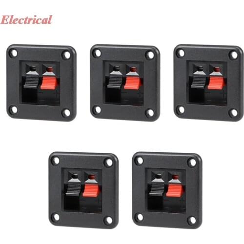 2 Way Jack Socket Spring Push Release Connector Speaker Ending Strip