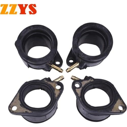 4pcs Carburetor Intake Manifold Pipe Interface Adapter Joint Glue For Yamaha 4JH YZF600R YZF600 1995-2007 Thundercat YZF 600