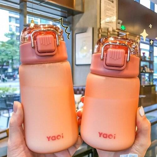 400/500ml Cartoon Portable Drink Water Straw Bottle Cup Plastic for Baby Kids Children Student Boy Girl Creative Gift Wholesale