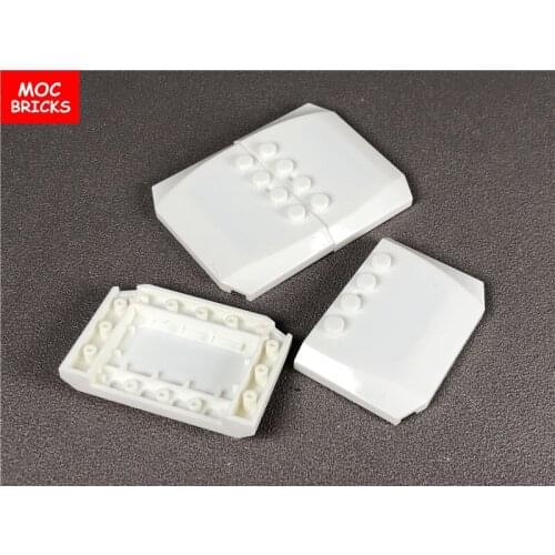 50pcs/lot DIY Wedge 4 x 6 x 2/3 Triple Curved fit with 52031 Educational building block figure toys for children Xmas gift