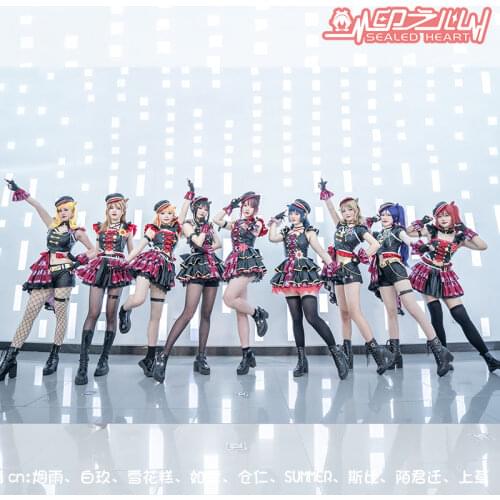 Anime! Aqours lovelive Wake up Challenger! Riko Kanan All Members sj Lovely Unform Cosplay Costume Halloween Suit Free Shipping