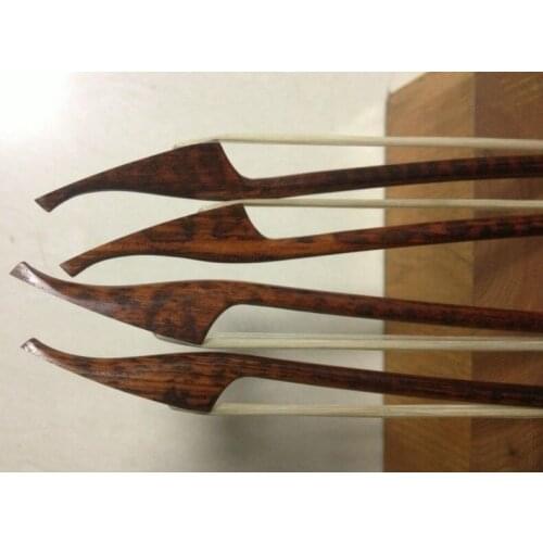 Bow for violin ,4pcs nice baroque violin bows 4/4 snake wood wholesale