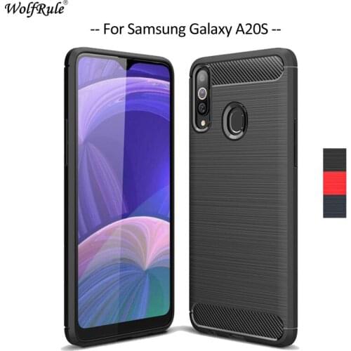 For Samsung Galaxy A20S Case For Samsung A20S Case Soft Carbon Fiber Bumper Phone Case For Samsung Galaxy A20S Cover A207 6.49