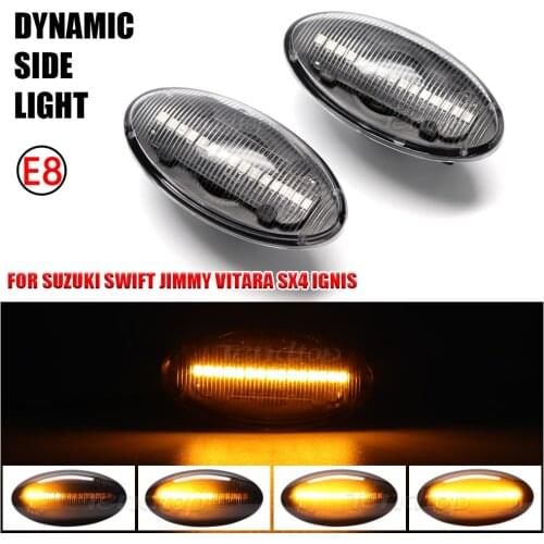 Dynamic Flowing LED Side Marker Turn Signal Light Sequential Blinker Lamp Car Assessories For Suzuki Swift Jimmy Vitara SX4
