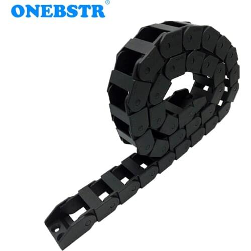 JFLO 18x25mm 1 Meter Drag Chain Wire Carrier Cable Transmission Towline Bridge Non Opening With End Connectors Free Shipping