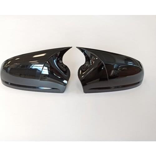 2 pcs Bat Mirror Cover For Opel Astra H Bat Mirror Cover Piano Black Bright