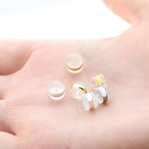 10pcs Earrings Set Transparent Silicone Ear Plug Earrings Accessories Earring Back Stopper DIY Jewelry Findings