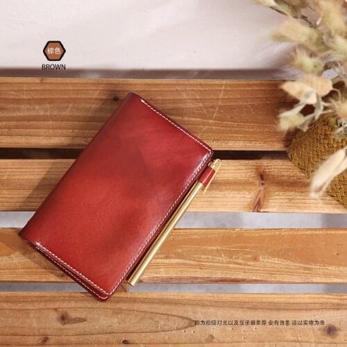 2021 New Original Handmade Vegetable Tanned Leather Travel Notebook Fashionable Portable Notebook