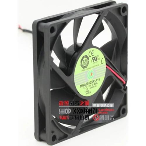 New MGA8012XR-A15 8015 12V 0.23A Chassis Power Mute Cooling Fan