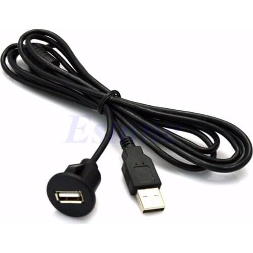 OOTDTY NEW Car Dashboard Mounting Panel Installation USB Extension Adapter M/F Cable Lead