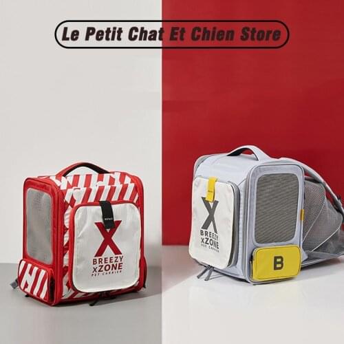 PETKIT Expandable Portable Pet Puppy Pet Backpack Cat Carrier Backpack Foldable Breathable Outdoor bag for cat under 6kg