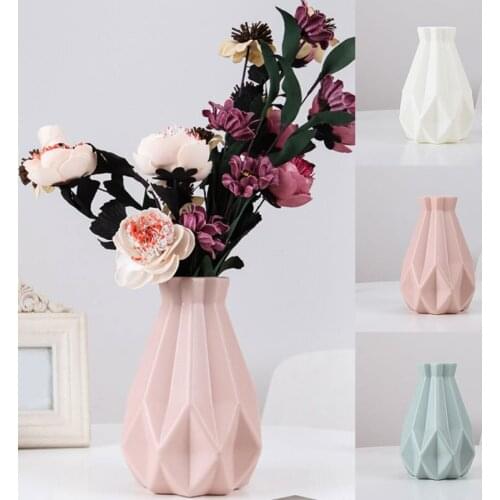 Plastic Vases Home Decor Irregular creativity Vases Imitation Rattan Flower Vase European Wedding Modern Decorations Unbreakable