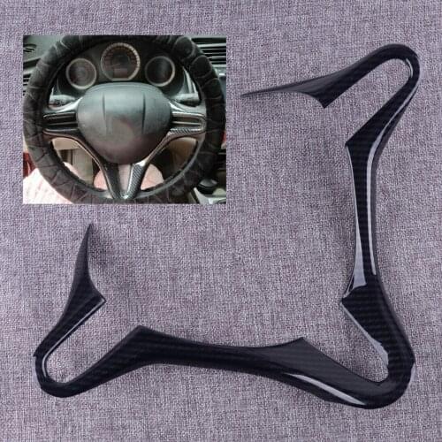 ABS Carbon Fiber Style Inner Steering Wheel Cover Trim Frame fit for Honda Civic 8th FD2 2006 2007 2008 2009 2010 2011
