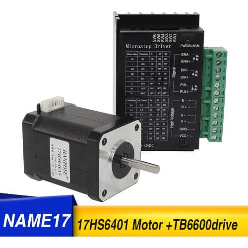 For CNC Nema17 Stepper Motor 42 motor 70n.cm 1.7A (17HS6401S) with TB6600 stepper motor driver 3D printer 4-lead
