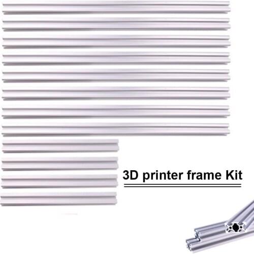 2020 Series 3D printer frame T-Slot Aluminum Extrusion Profile 2020 Series 1000mm 800mm 500mm Kits