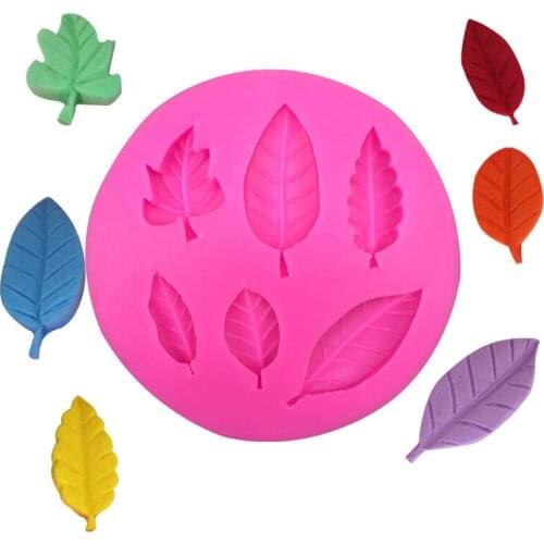 Leaf Shaped food-grade fondant cake silicone mould DIY chocolate pastry denier sugar kitchen decorating tools FT-0027
