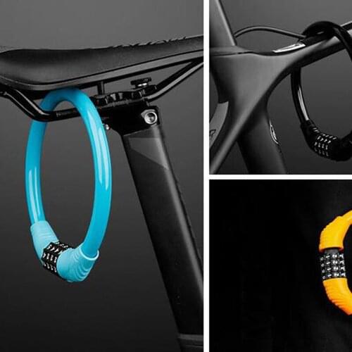 Bike Lock 4 Digit Code Combination Bicycle Lock Bicycle Security Lock Bicycle Equipment MTB Anti-theft Lock Bike Accessories