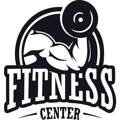 Fitness Center Wall Vinyl Decal Gym Wall Art Poster Gym & Living Room Wall Murals Home Decor Design Life Is Fitness DIY