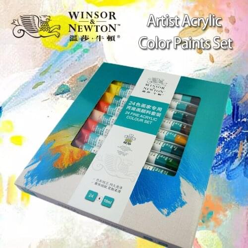 Winsor&Newton Professional10ML Acrylic Paints For Manicure 12/18/24 Color Nail Colors Paint Hand Painted Wall Drawing Pigment
