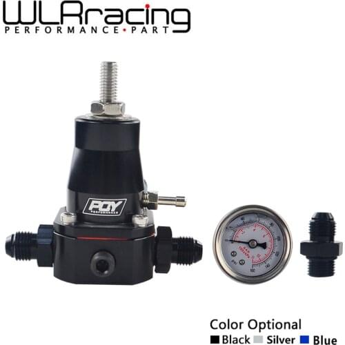 WLR RACING - UNIVERSAL FUEL PRESSURE REGULATOR + GAUGE + AN6 FITTING 30-70 PSI WLR7845