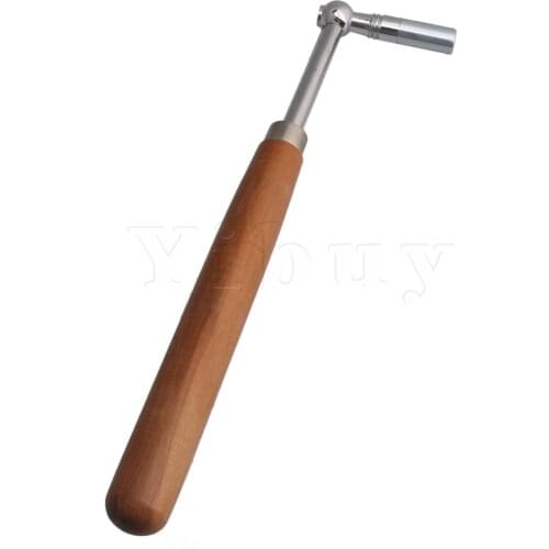 Yibuy Helpful Jujube Wrench L-shape Piano Stainless Steel Tuning Wooden Hammer