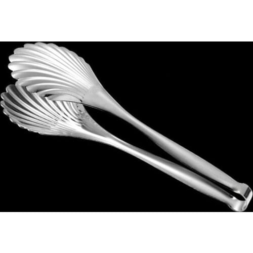 1PC Food Tongs Shell Service Tongs Versatile Stainless Steel BBQ Clips Bread Clamps Heat Resistant Kitchen Cooking Accessories