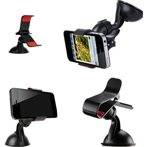 1 PCS Universal 360 Degree Rotating Car Windshield Mount Holder Stand For Mobile Phone GPS
