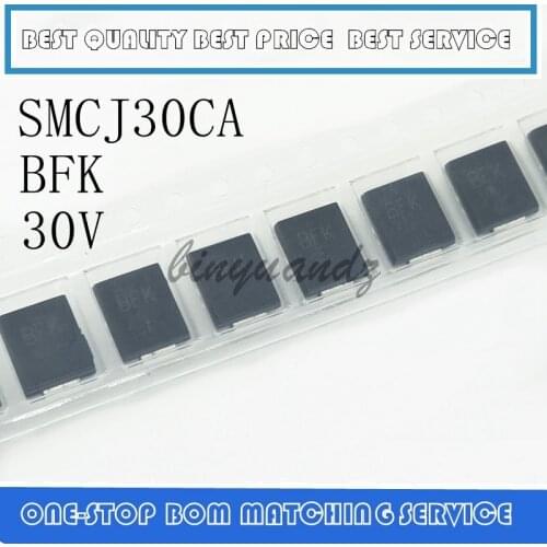 10PCS SMCJ10CA BDX SMCJ14CA BEK SMCJ100CA GGZ SMCJ75CA GGR SMCJ5.0CA GDE SMCJ30CA BFK DO-214AB Transient Suppression Diode