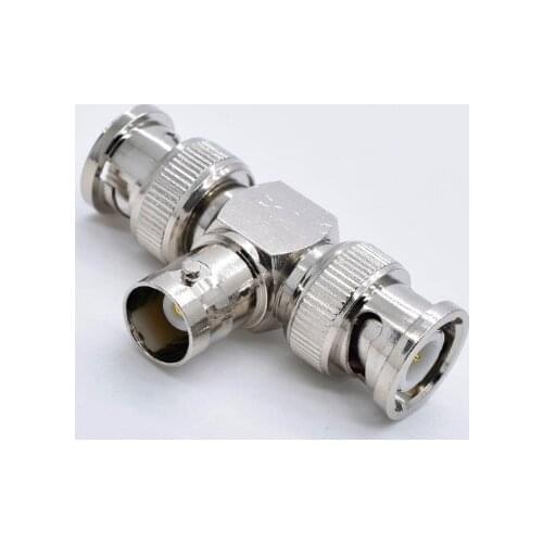 2PCS BNC female to two BNC male triple T in series RF adapter connector 1F2M splitter adaptor
