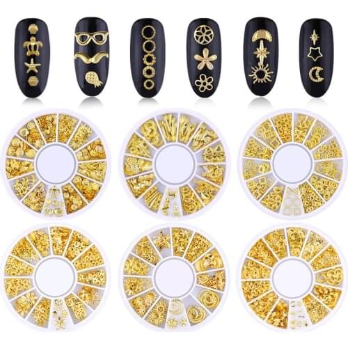 3D Mixed Nail Rhinestones Gold Rhinestone Irregular Gems Beads Stones For Nails Art Decorations Crystals In Wheel Accessories