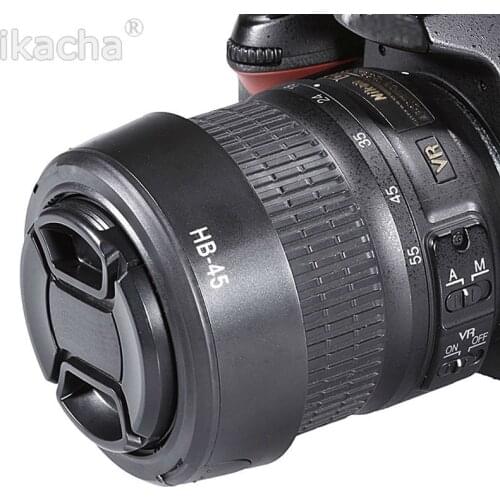 5pcs Camera Lens Hood HB-45 52mm LC-52 For Nikon D60 D40 D40XD5000 D3000 AF-S NIKKOR 18-55mm DX&18-55mm f/3.5-5.6G VR